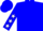 Silk - Blue, white 'v' & stars on slvs