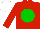 Silk - Red, Green spot, White cap