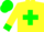 Silk - Yellow, Green cross belts, green  cuffs on yellow sleeves, green cap