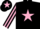 Silk - Black, Pink star, striped sleeves and star on cap