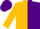 Silk - Gold and purple diagonal halves,purple 'a',gold sleeves,gold and purple cap