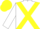Silk - White, Yellow cross belts, Yellow cap