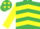 Silk - Emerald green & yellow chevrons, emGreen sleeves, emGreen cap, yellow stars