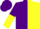 Silk - Purple and yellow halves