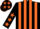 Silk - Black and Orange stripes, Black sleeves, Orange stars and stars on cap
