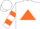 Silk - White, orange triangle, orange hoops on sleeves