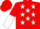 Silk - Red, white stars, red and white halved sleeves, red cap