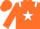 Silk - Orange body, white star and shoulders, orange arms, orange cap