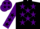 Silk - Black, purple stars, purple sleeves, black stars, purple cap, black stars