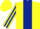 Silk - Yellow, dark blue stripe, yellow sleeves, dark blue striped, yellow cap, dark blue striped