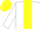 Silk - White, yellow stripe, white sleeves, yellow cap