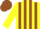 Silk - Yellow body, brown striped, yellow sleeves, brown cap