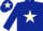 Silk - Dark blue, cream star, dark blue sleeves, dark blue cap, cream star