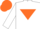 Silk - White body, orange inverted triangle, white sleeves, orange cap