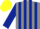 Silk - Grey body, dark blue striped, dark blue arms, yellow cap