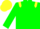 Silk - Green body, yellow shoulders, green arms, yellow cap