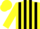 Silk - Yellow and black stripes, yellow cap