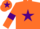 Silk - Orange, Purple star, armlets and star on cap