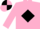 Silk - Pink, black diamond, black and pink quartered cap