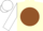 Silk - Cream body, brown disc, white arms, white cap