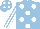 Silk - Light Blue, White spots, striped sleeves and spots on cap