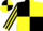 Silk - Black and Yellow (quartered), striped sleeves