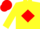 Silk - Yellow, Red diamond, Yellow sleeves, Red hoops, Red cap