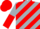 Silk - Silver and Red diagonal stripes, Halved sleeves, Red cap