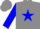 Silk - grey, blue star, blue sleeves