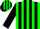 Silk - Green, black braces, black stripes on slvs