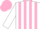 Silk - White, pink stripes, pink cap