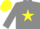 Silk - Grey, yellow star, yellow cap
