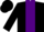 Silk - Black, purple stripe, black sleeves, black cap