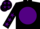 Silk - Black, Purple disc, Black sleeves, Purple stars, Black cap, Purple stars