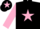 Silk - Black body, pink star, pink arms, black cap, pink star