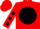 Silk - Red, black disc, black spots on sleeves, red cap