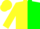 Silk - Yellow and green halved, yellow sleeves