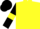Silk - Yellow, Black spot, Black sleeves, Yellow armlets, Black cap