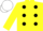 Silk - Yellow, black spots, white cap