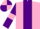 Silk - Pink, Purple stripe, Purple sleeves, Pink armlets, quartered cap