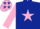 Silk - Dark blue body, pink star, pink arms, pink cap, dark blue stars
