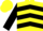 Silk - Yellow body, black chevrons, black arms, yellow cap