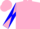 Silk - Pink and blue triangular thirds, pink and blue diagonal quartered slvs
