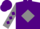 Silk - Purple, grey diamond, purple blm, grey sleeves, purple diamonds