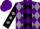 Silk - Purple, grey diamonds, black  panel, black sleeves, grey diamonds, purple cap