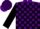 Silk - Purple, black blocks on sleeves