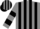 Silk - grey, black stripes, black bars on sleeves