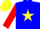 Silk - Blue body, yellow star, red arms, yellow cap