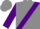 Silk - Grey, purple sash, purple sleeves