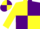 Silk - Yellow and purple quarters,  yellow sleeves